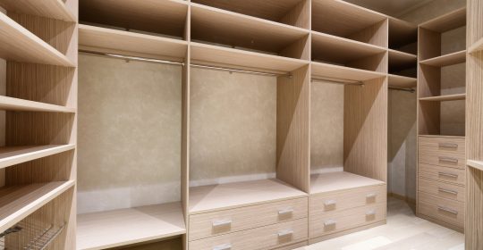 Custom built walk in wardrobe