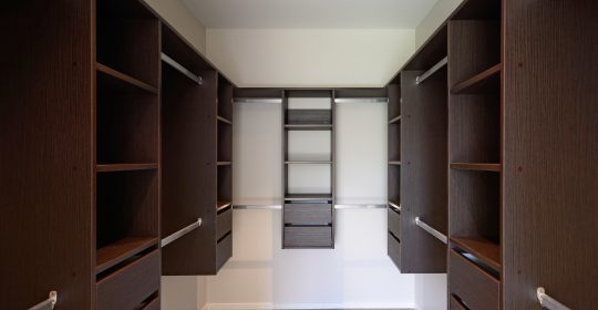 Custom built walk in wardrobe