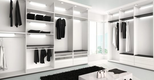 Custom built walk in wardrobe