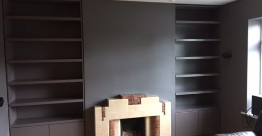 Bespoke living room bookshelving