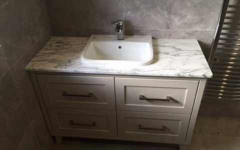 Custom made bathroom vanity unit