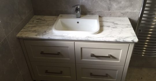 Custom made bathroom vanity unit