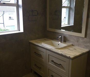 Custom made bathroom vanity unit