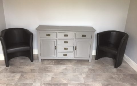 Bespoke unit resprayed to tie in with living area