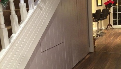 Hallway with under-stair storage