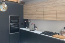 Bespoke Kitchen in anthracite and cocobolo wood