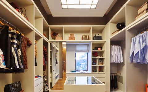 Custom built walk in wardrobe