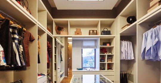 Custom built walk in wardrobe