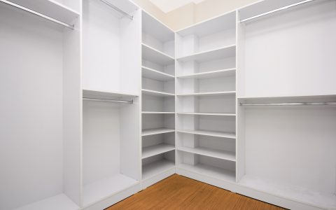 Custom built walk in wardrobe