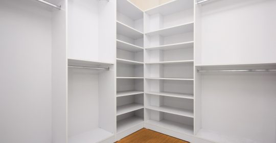 Custom built walk in wardrobe