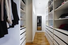 Custom built walk in wardrobe