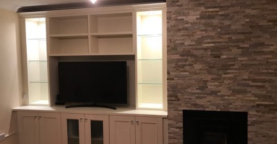 Custom made TV and shelving unit