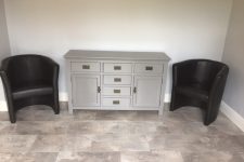 Bespoke unit resprayed to tie in with living area