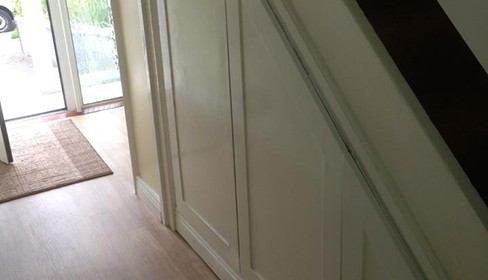 Hallway with under-stair storage