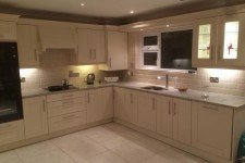 Shaker style kitchen in cream