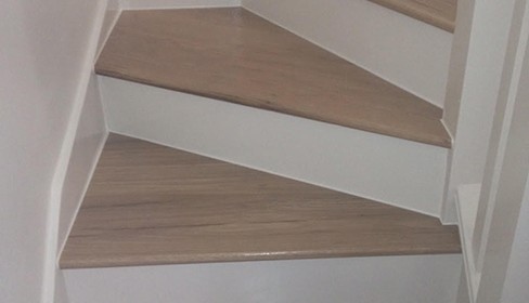 Stairs with oak finish