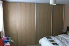 Wardrobes with wooden sliding doors